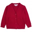 Basic Boy V Collar Red Cardigan