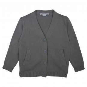 Basic Boy V Collar Grey Cardigan