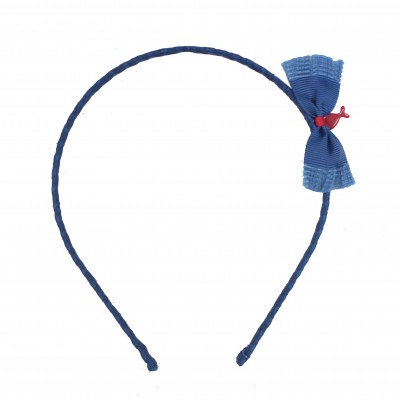 Navy hairband with Bow