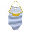 Girl pink swimsuit with fringes