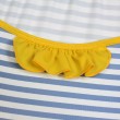 Girl pink swimsuit with fringes