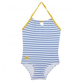 Girl pink swimsuit with fringes