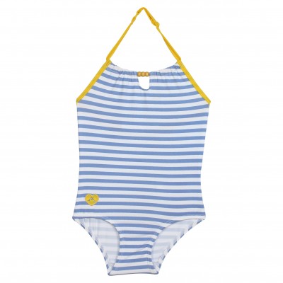 Girl pink swimsuit with fringes