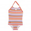 Girl pink swimsuit with fringes