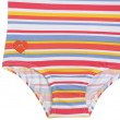 Girl pink swimsuit with fringes