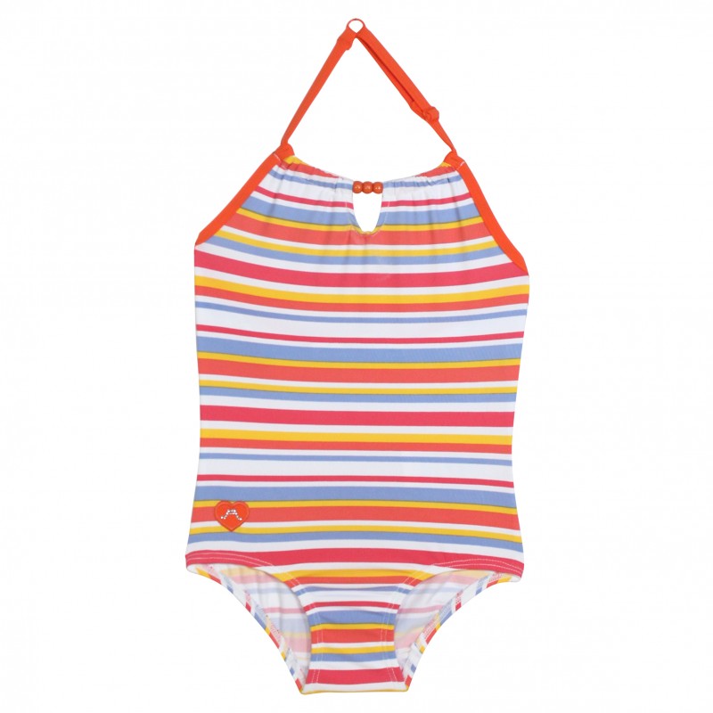 pink and grey swimsuit