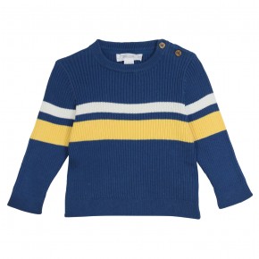 Knitted pullover with stripes