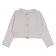 Girls Cropped White Cardigan