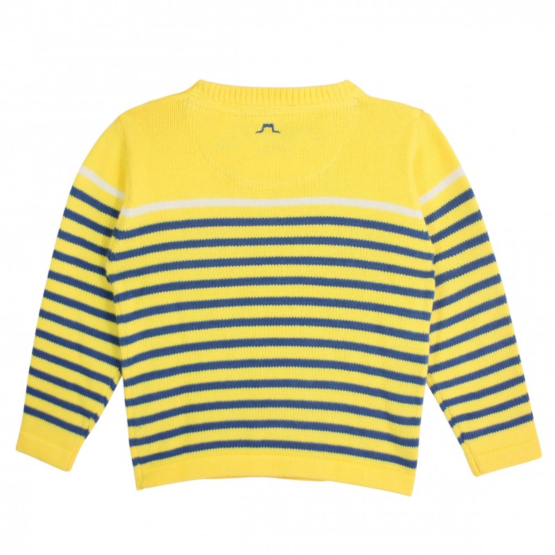 Striped yellow and navy sweater for boys in Singapore