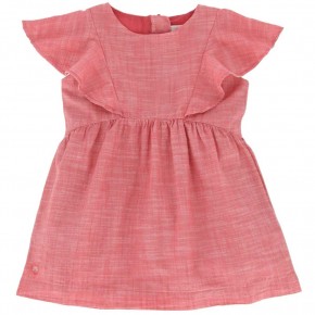 Ruffled Sleeve Cotton Dress 