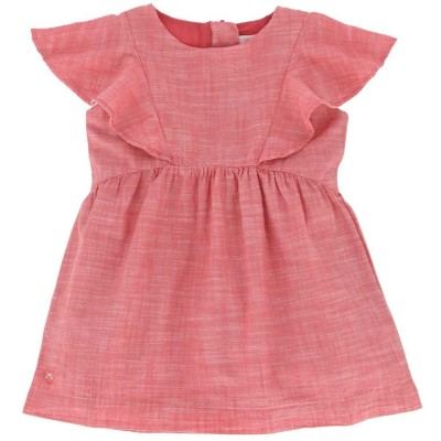 Ruffled Sleeve Cotton Dress 