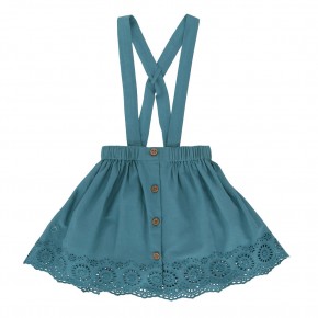 Eyelet Lace Pinafore Skirt