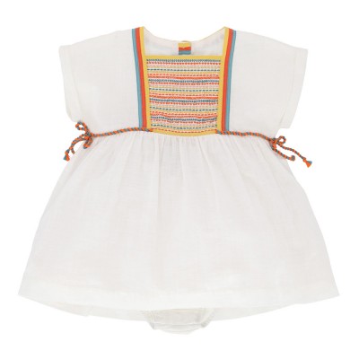 Multi Colour Ribbon Romper Dress 