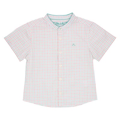 Chequered Mao Collar Shirt 