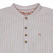 Fine striped Mao Collar Shirt 