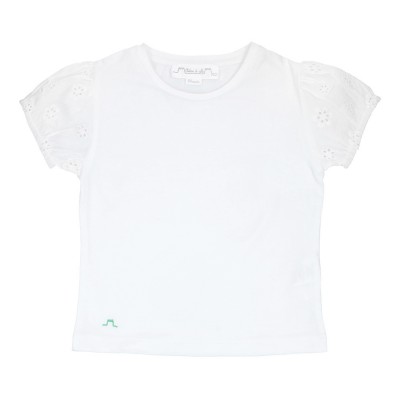 Embroidered Sleeve Tee-Shirt