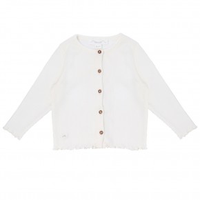 Waffle-rib cardigan
