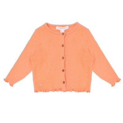 Cotton rib cardigan 