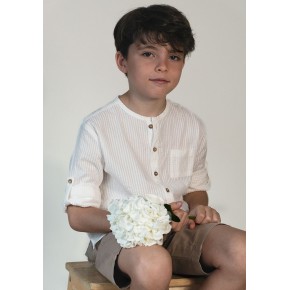 Seersucker Roll-up Sleeve shirt