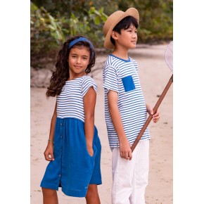 Cotton Gauze Striped Dress