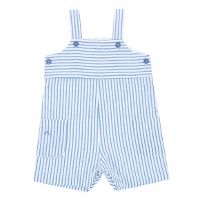 Seersucker striped overall