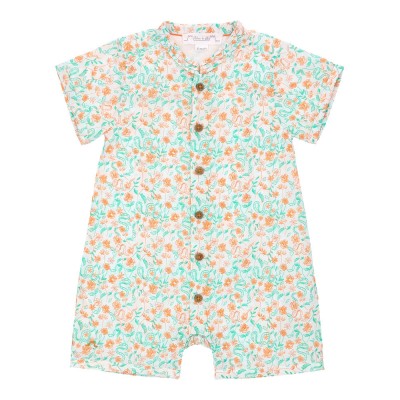 Mandarin collar romper shirt