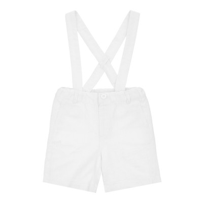 Cotton linen removable suspenders short 