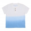Dip-dye ombre henley tee-shirt