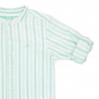 Roll-up sleeve linen long sleeve shirt 