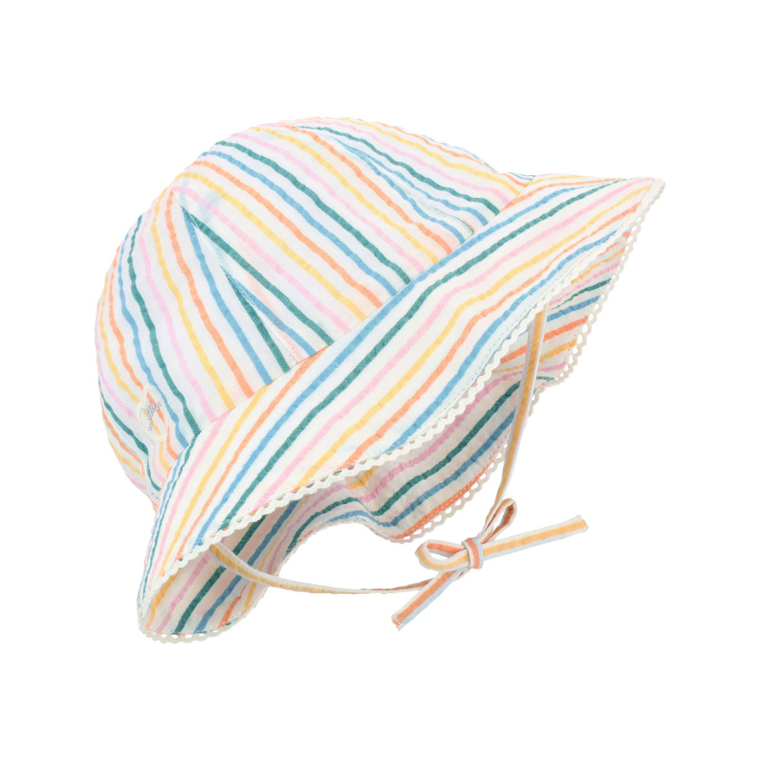 Seersucker sun hat