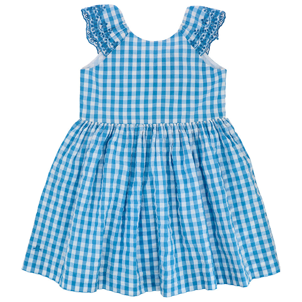 Vichy seersucker cotton dress