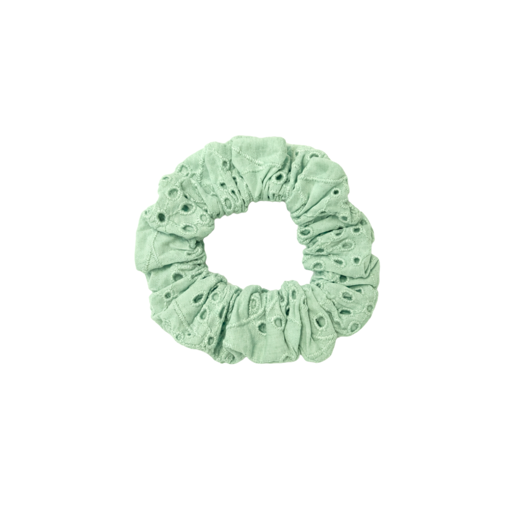 Eyelet lace scrunchie