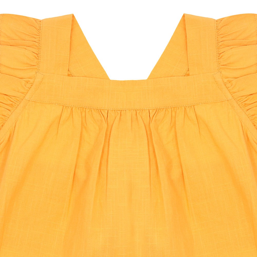 Flounce Sleeve Cross-back blouse