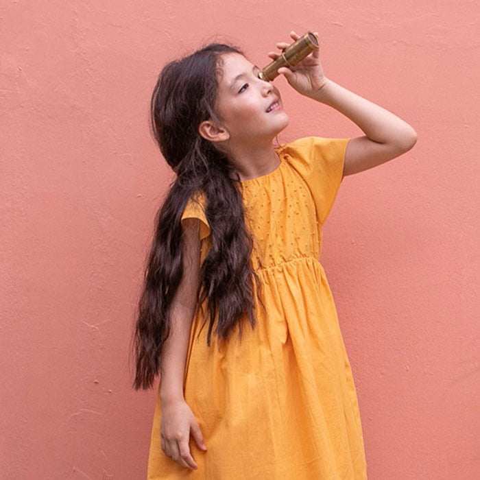 French-knot Flounce Dress