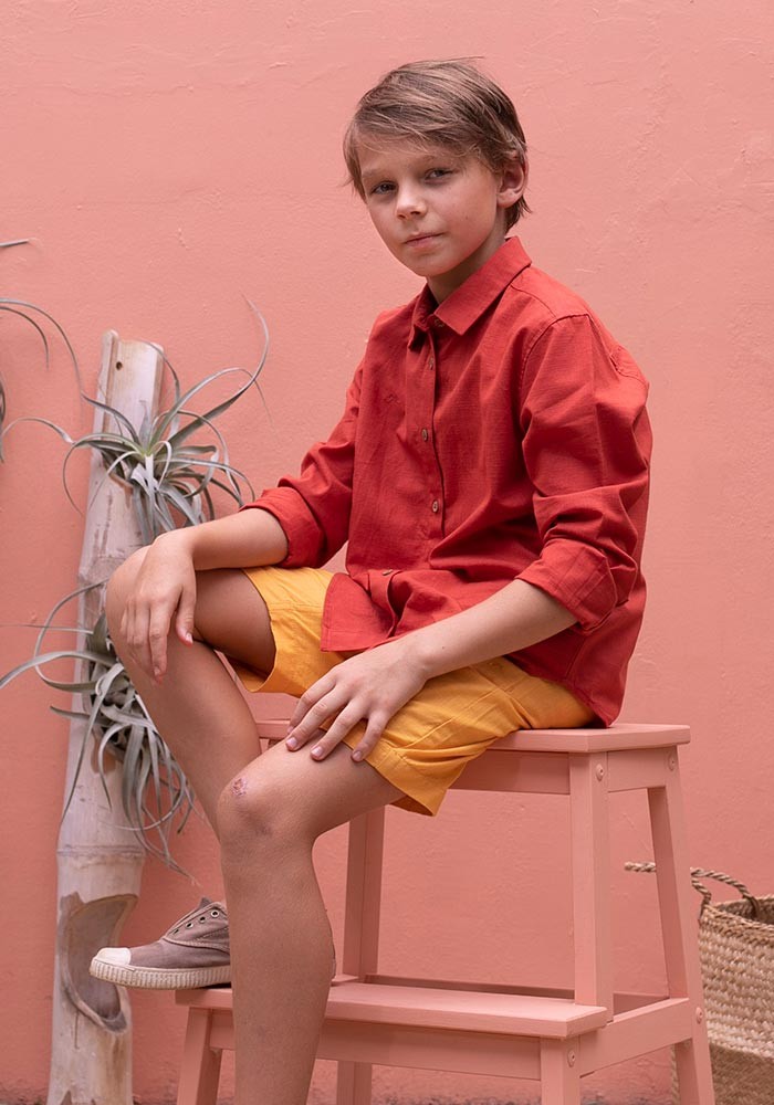 Cotton linen Oxford shirt 