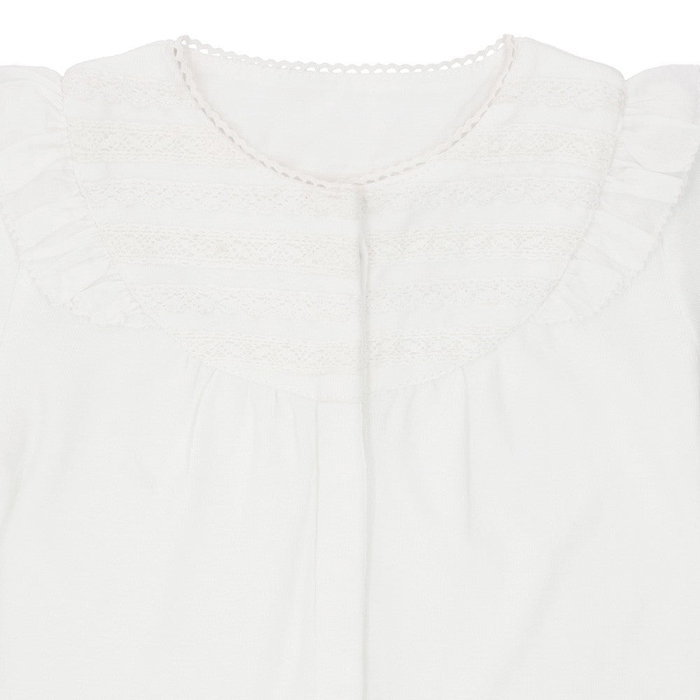 Pyjamas with lace collar