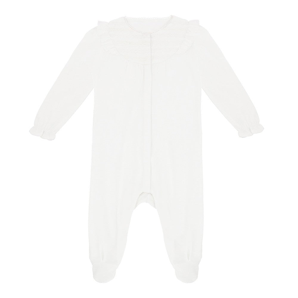 Pyjamas with lace collar