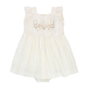 Embroidered romper dress 