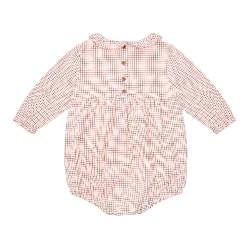 Embroidered Chequered  Playsuit