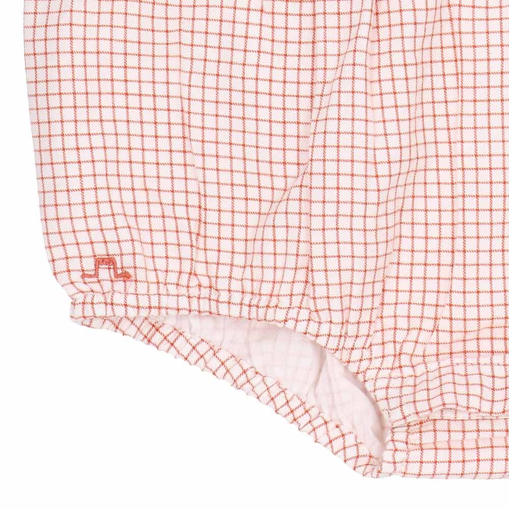 Embroidered Chequered  Playsuit