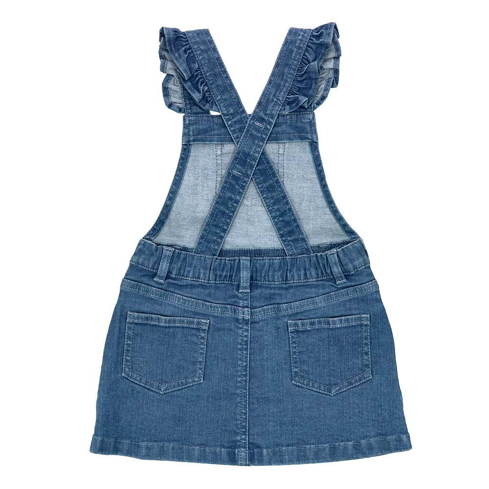 The Essentials - Flounce Sleeve Denim Dress
