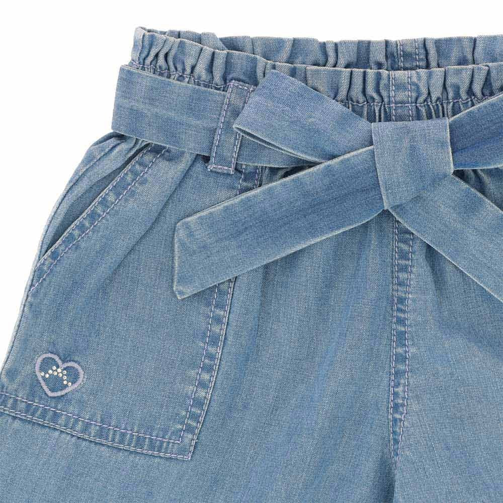 Blue Belted Shorts