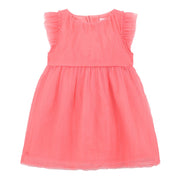 Ruffle Sleeve Tulle Romper Dress 