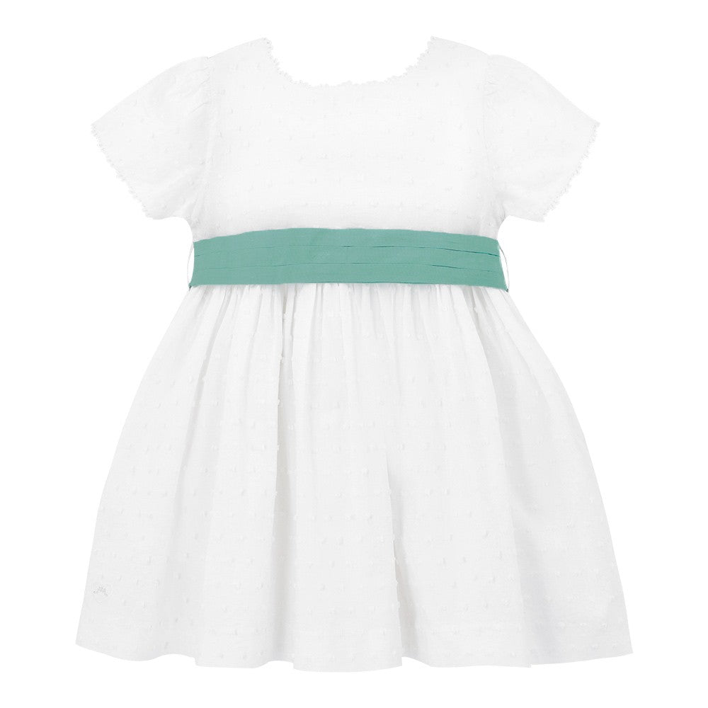 Plumetis Dress with Belt 