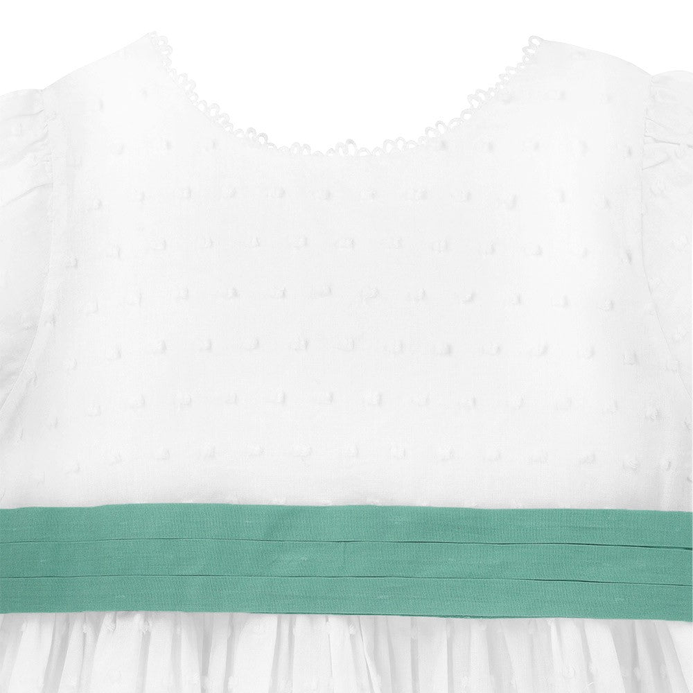 Plumetis Dress with Belt 