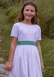 Plumetis Dress with Belt 