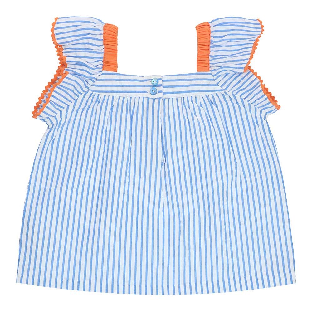 Seersucker striped blouse