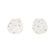Floral print mittens