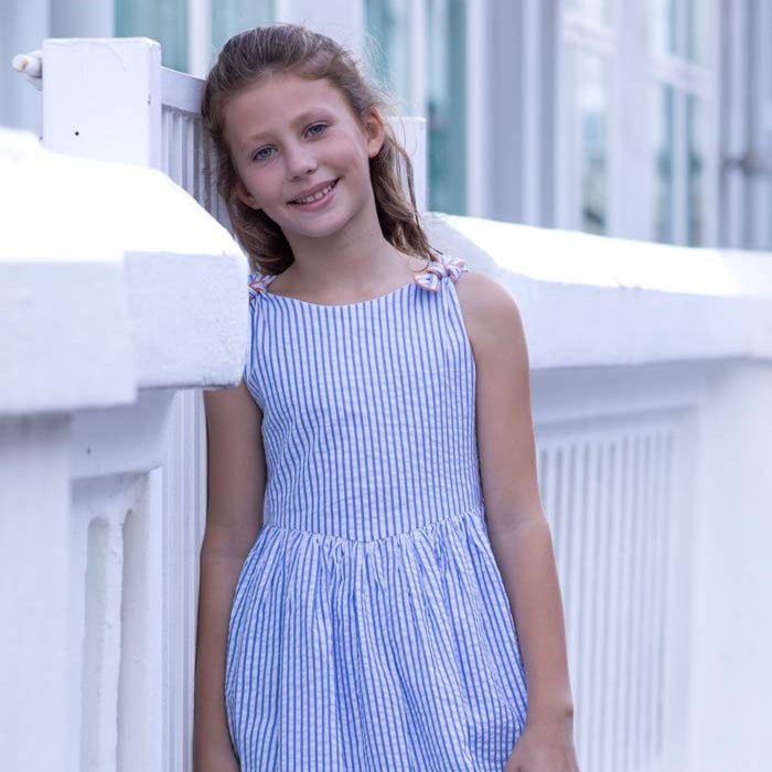 Seersucker striped dress 
