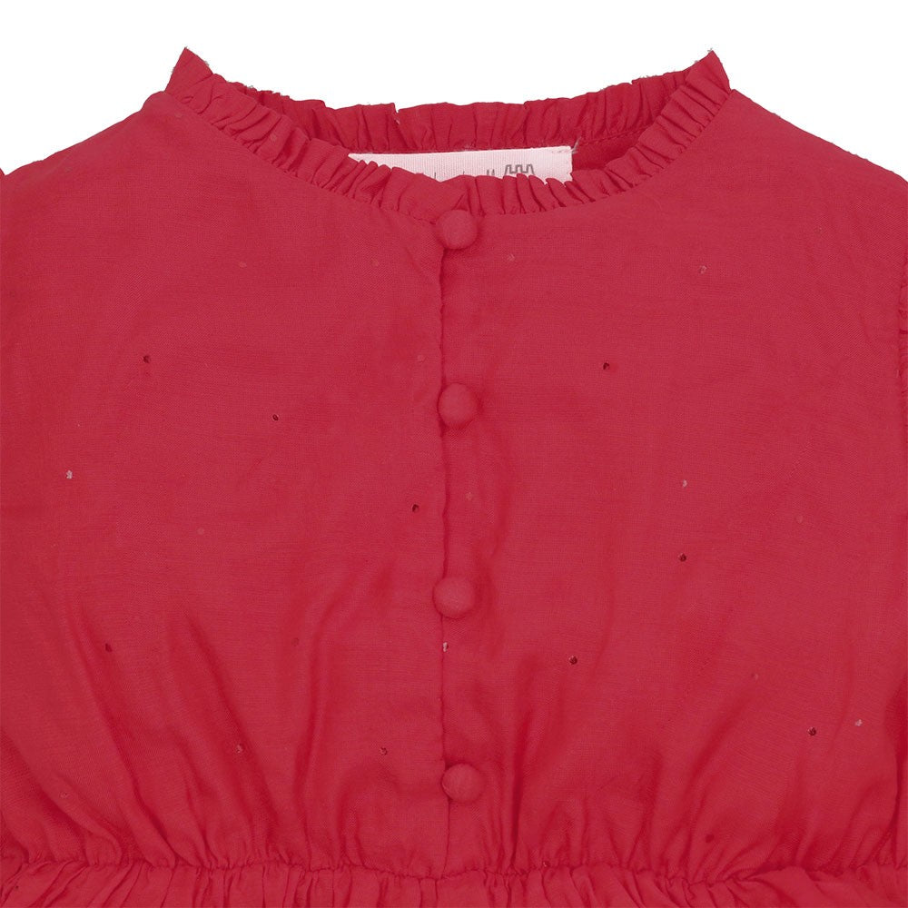 Festive polka dot tiered dress